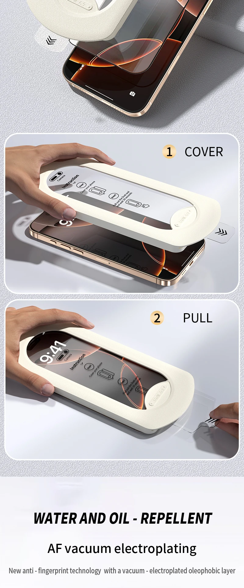 2Pcs For iphone16 Anti Spy Tempered Glass15 14 13 12 11Pro Max automatic Dust Free Screen Protector For iPhone XR X XS Max Glass