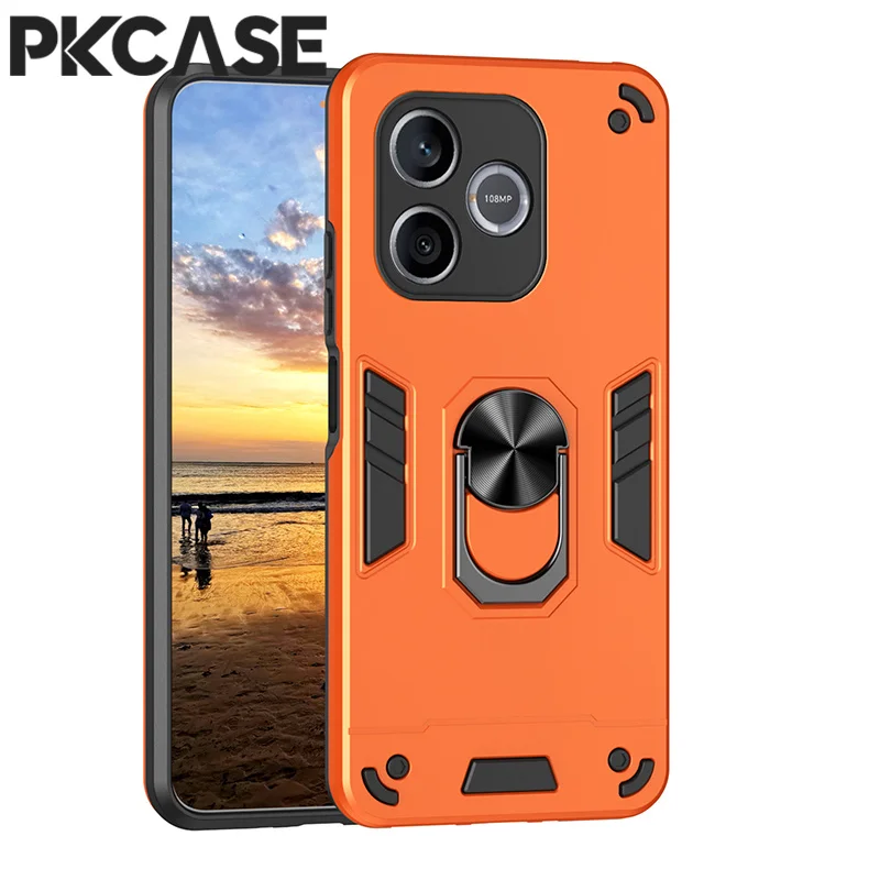 Shockproof Magnetic Bracket Phone Case with Ring Stand