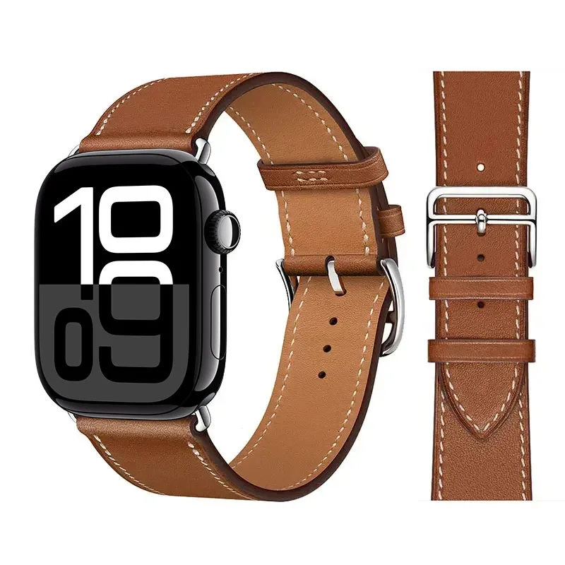 Premium Leather Strap for Apple Watch - Elegant and Durable Bracelet Correa