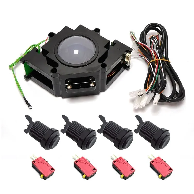 Arcade 3 In 1 Optical Tracking Ball Assembly With 4 Pcs Push Buttons MicroSwitch For Arcade Machine Game Console Cabinet kit vehicle truck bus logistics rent car fleet management mini gps motorcycle tracking platform with fuel temperature camera sensors