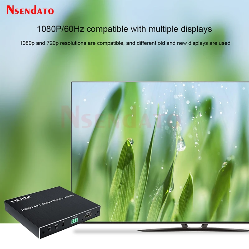 1080P HDMI Quad Screen Multiviewer 4X1 HDMI Quad Screen Segmentation Multi Viewer Seamless for PC to HDTV