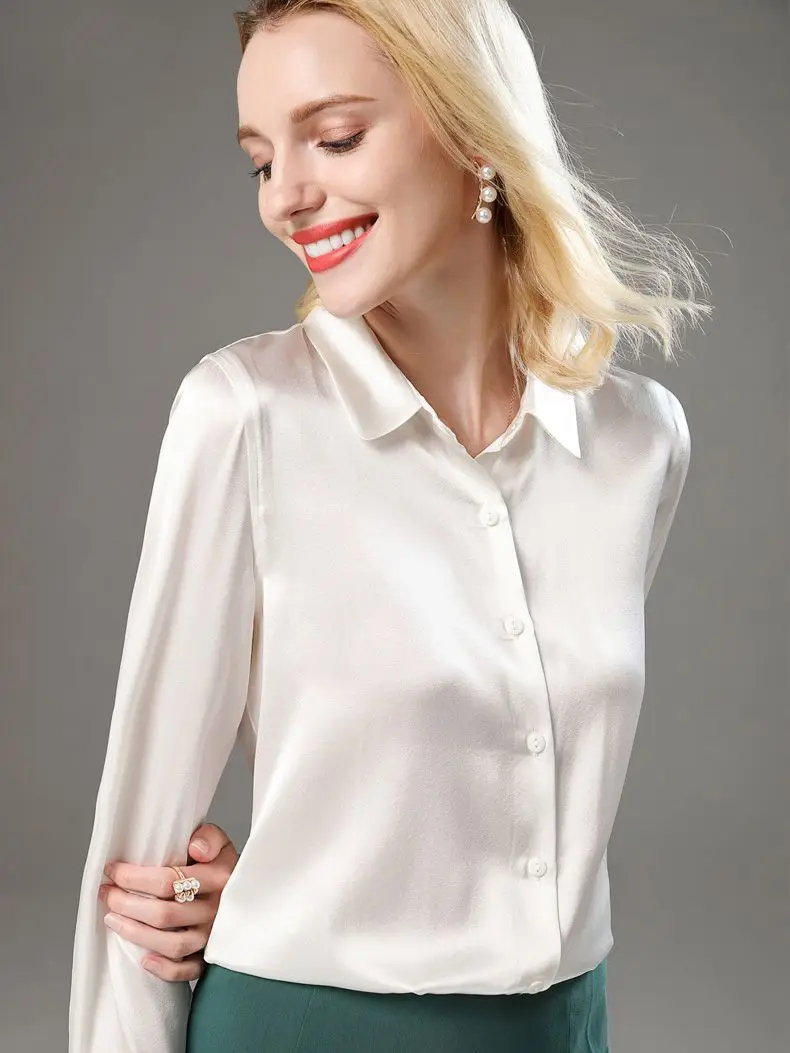 Blusas Blancas Blusas Con Tela Delgada Blusa Formal De Camisa
