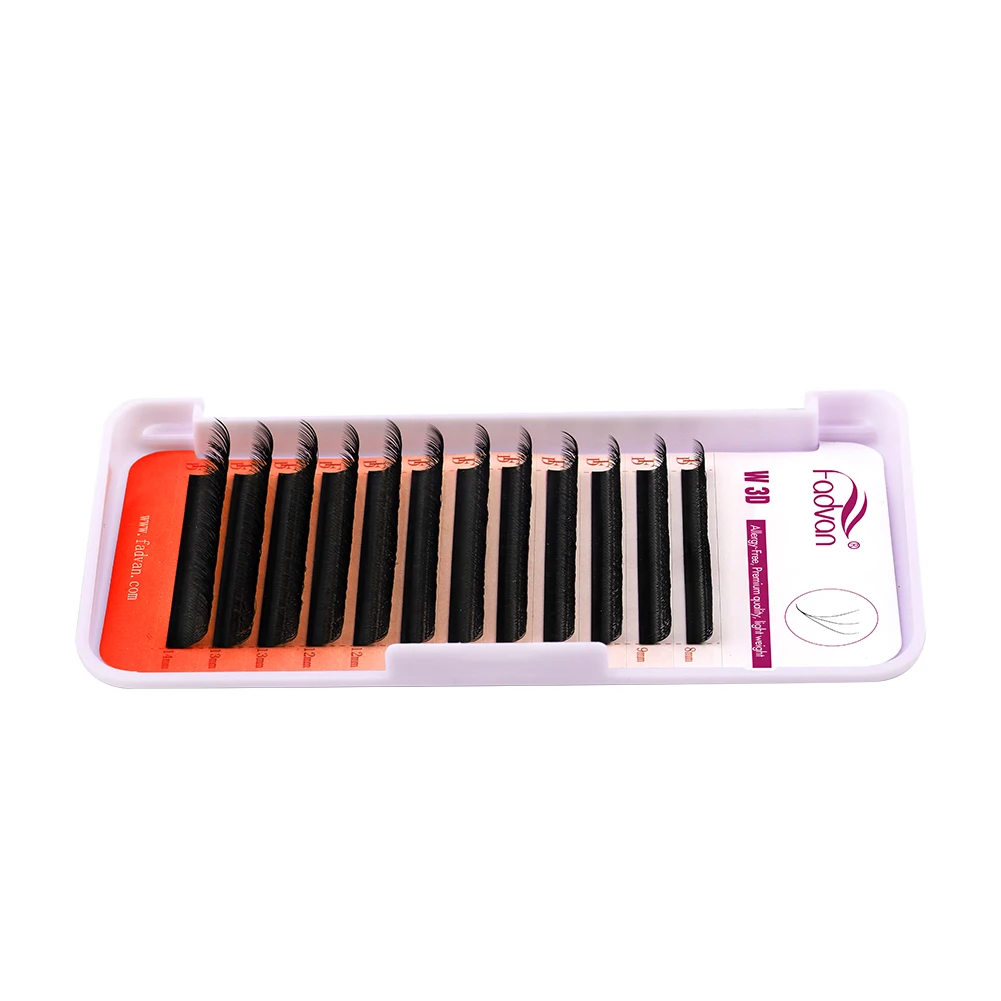 Eyelash Extensions 3D W Lashes 0.07 C/D/L/M Premade Natural Soft Faux Mink Individual