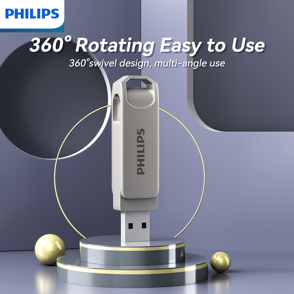 Philips 3.2 USB Flash Drive Metal Hi-Speed Pen Drive 32GB 64GB 128GB 256GB 512GB Type-C USB Pen Drive For Storage Devices