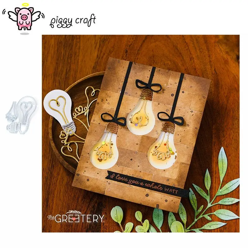 Piggy Craft Metal Cutting Dies Cut Die Mold Lampadina Decorazione Scrapbook Paper Craft Knife Mold Blade Punch Stencil Muore