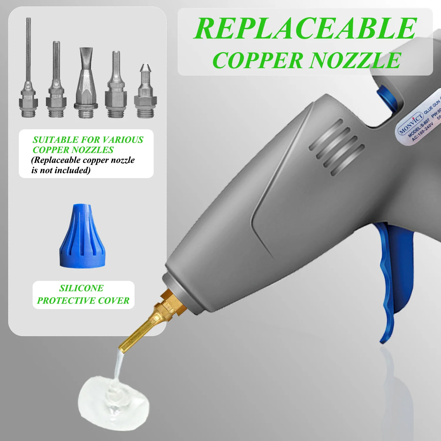 Full Size Hot Glue Gun 120 Walt 12 Pcs Glue Sticks 3 Finger Protectors Dual Temp Heavy Duty Melt Kit For Craft