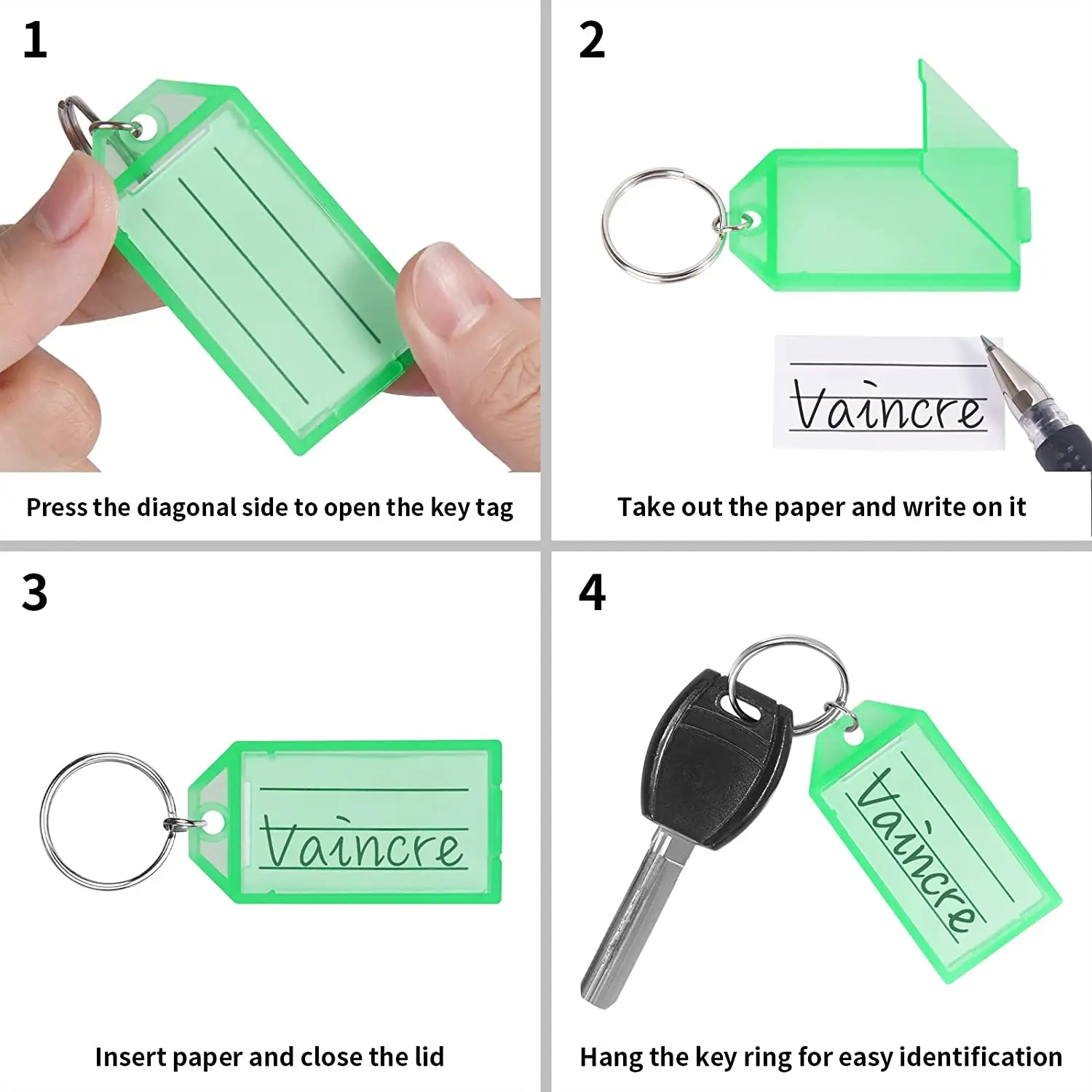 1pc Plastic Key Tags With Labels Flexible Identifiers Split Assorted  Signboard Luggage Pendant Keychain File Holder Accessories - AliExpress