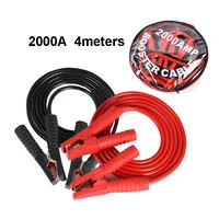 4 Meters 2000A Car Battery Jump Leads Booster Cables Emergency Jump Cable Clamp For Car Van Truck Car Jumper Booster Copper Wire