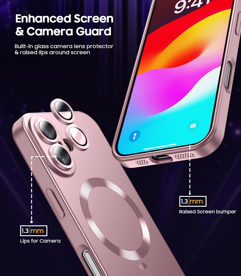Luxury Metallic Paint Silicone Soft Case with Magnetic Back Shell