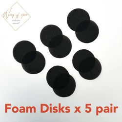 Premium Replacement Ear Pads and Headband Cushion (Foam Disks x 5 pairs)