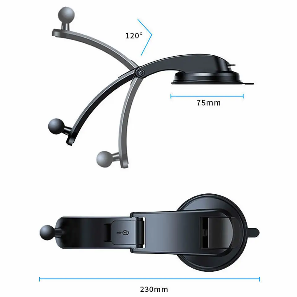 Outmix-ventosa Suporte para Tablet de Carro Suporte Ajustável para Telefones Suporte para Samsung Galaxy z Fold Montagem para Ipad Gps - Imagem 5