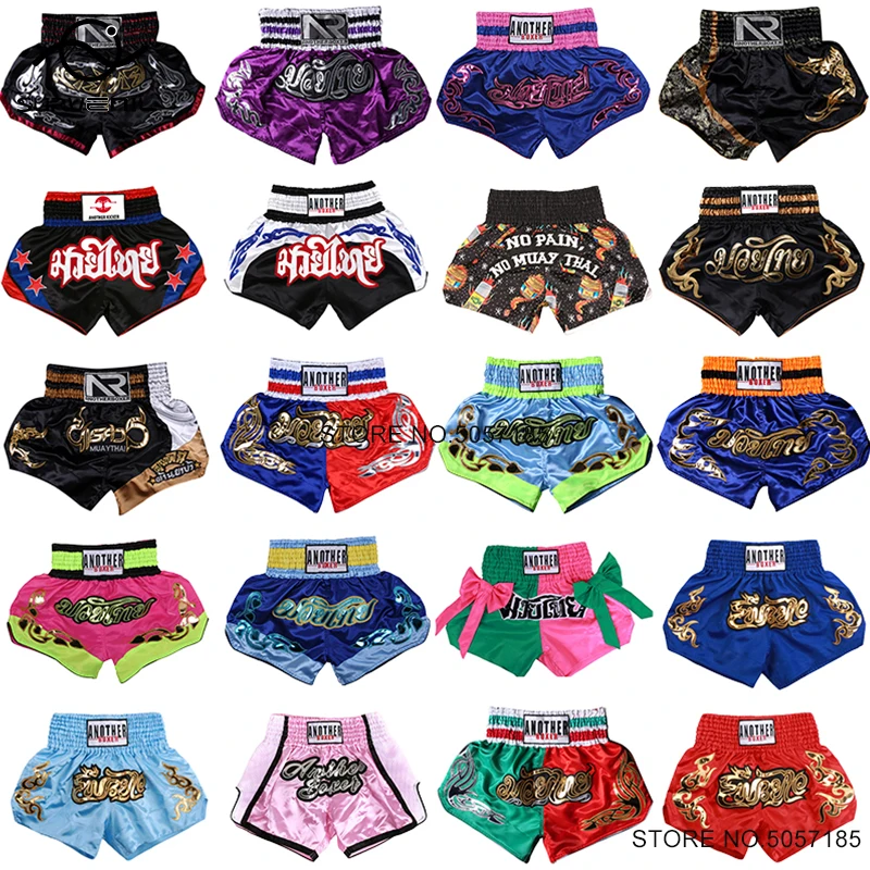 Short Muay Thai Man Premium Satin Boxing Shorts Women Child Boys Girls Gym MMA Martial Arts Kickboxing Cage Fight Training Pants