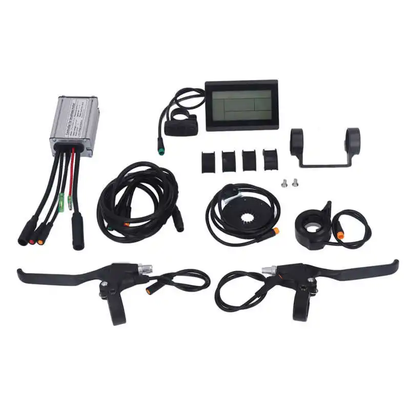 36V/48V 15A Electric Bike Controller with Waterproof LCD3/LCD4/LCD5/LCD7C Panel Meter E-Bike KT-Controller Conversation Kit