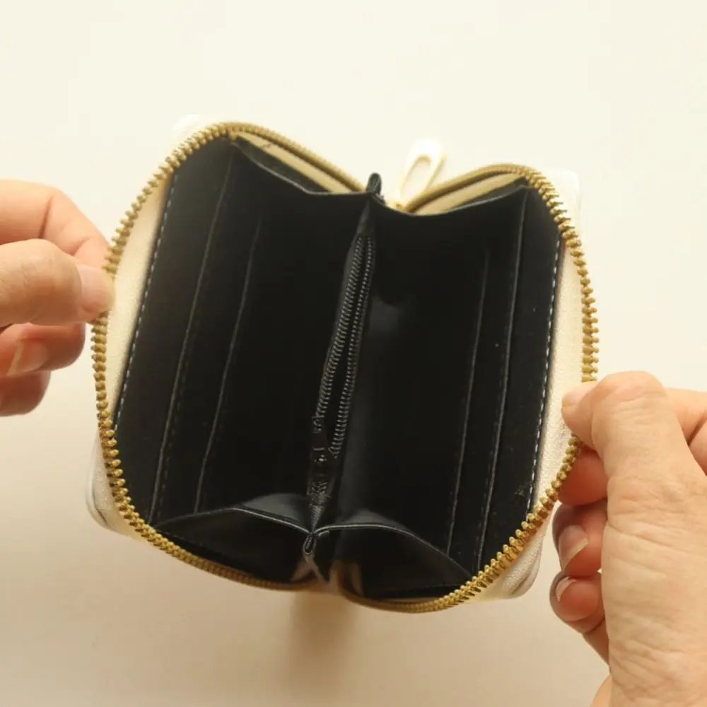Kurze Kettenbrieftasche mit Fruchtdruck, niedliches Design, großes Fassungsvermögen, Bankkartenhalter, frischer Stil, Erdbeermuster, weibliche Studentenbrieftasche – Detail 7