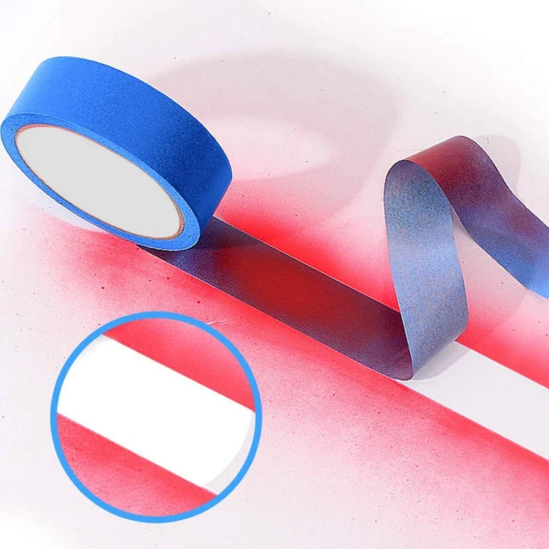 10 Pack DIY Masking Paper Blue Painters Masking Tape Indoor Painting Decorating 24Mm X 20M Painters Tape
