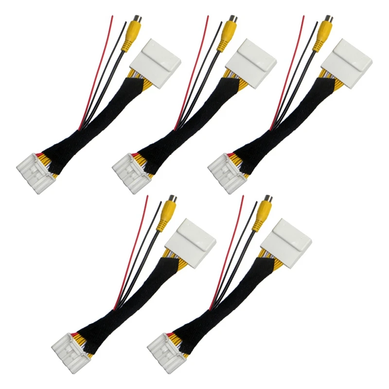 

5X 28 Pin Car RCA Video Reverse Camera Convert Cable Adapter For Mazda 2 3 6 CX-5 Demio Axela Roadster MX-5 Miata