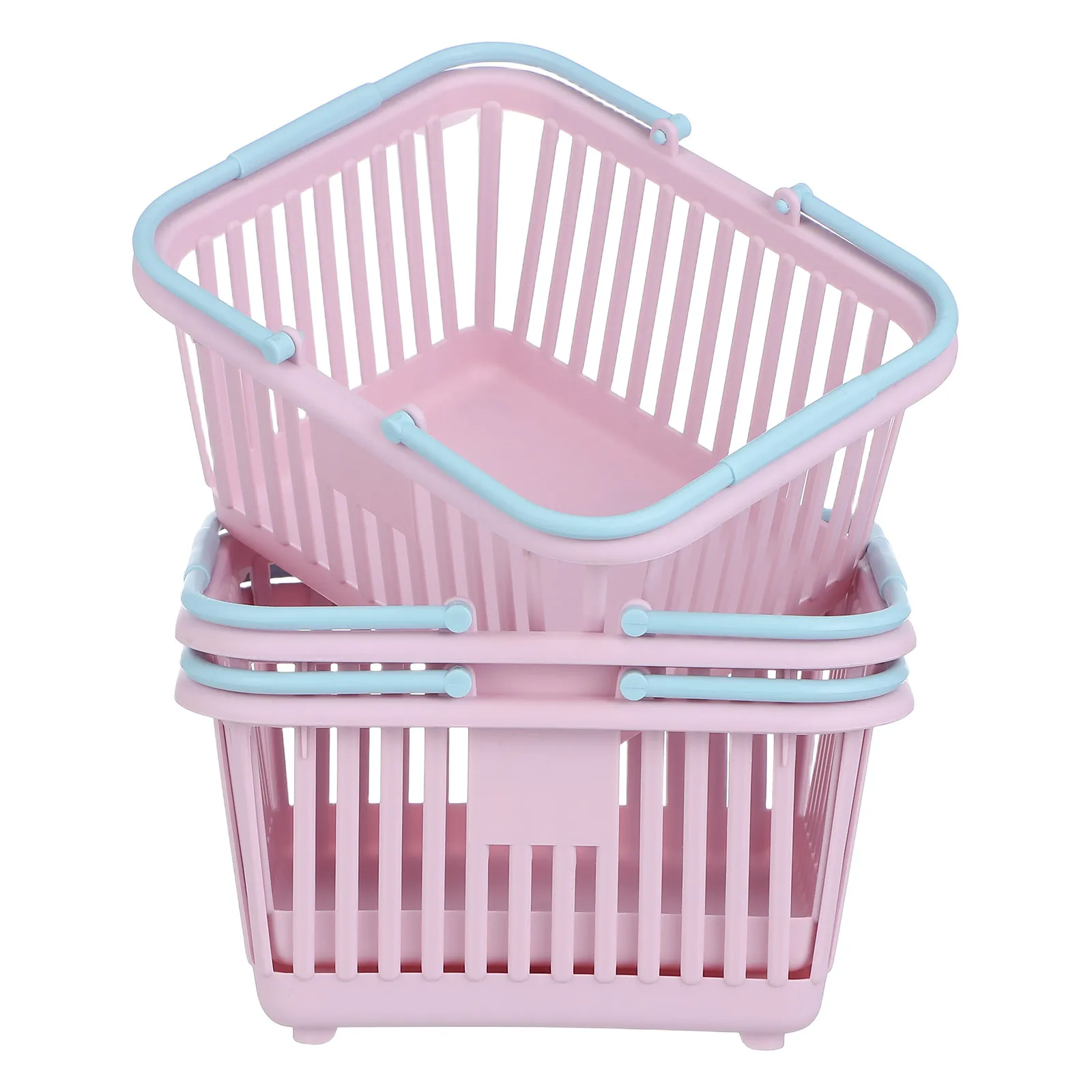 3Pcs 어린이 미니 쇼핑 바구니 파티 선물용 작은 식료품 보관 바구니 가상 잡화 체리