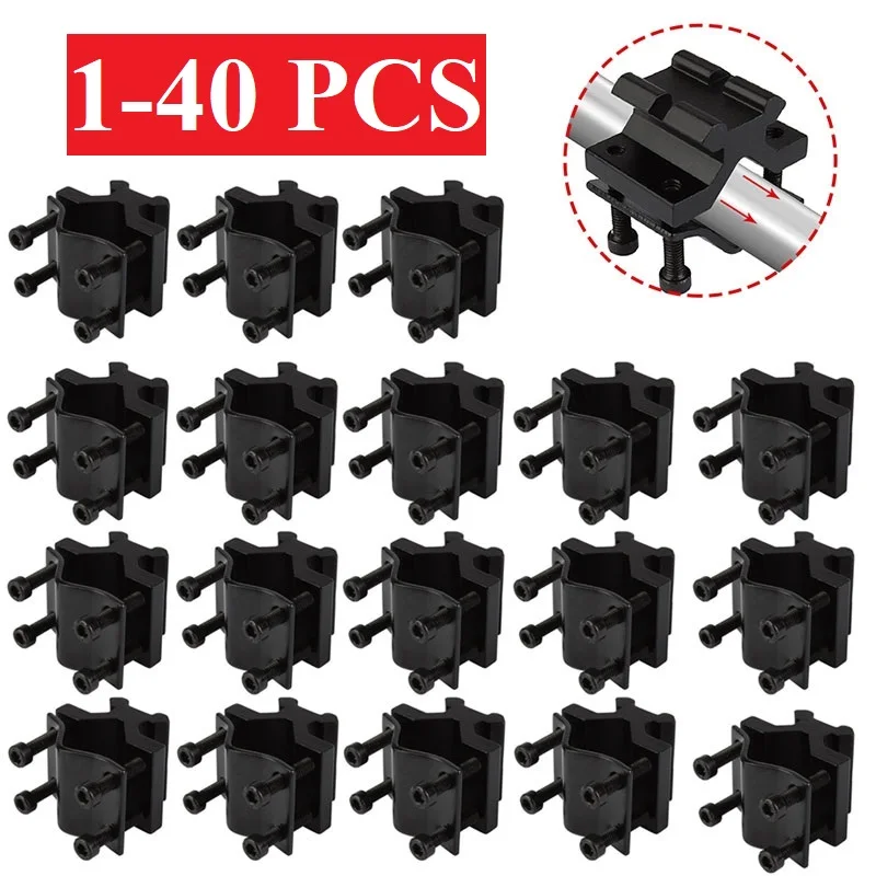 1-40Pcs Adjustable Bipod Adapter with 20mm Rail Barrel Tube Mount for Picatinny Weaver Scope Flashlight Laser Sight Torch Clip
