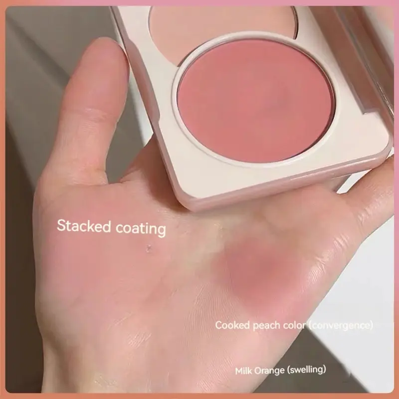 Two-tone Blush Tray Matte Natural Nude Blush Multi-color Combination Two In One Rouge Powder Natural Bare Light powder blusher blush stick blush powder blush plate facial blusher