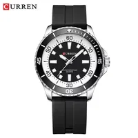 CURREN 8448 Men's Fashion Quartz Watch Outdoor Large Dial Luminous Waterproof Silicone Strap Sport Wristwatch reloj hombre 2