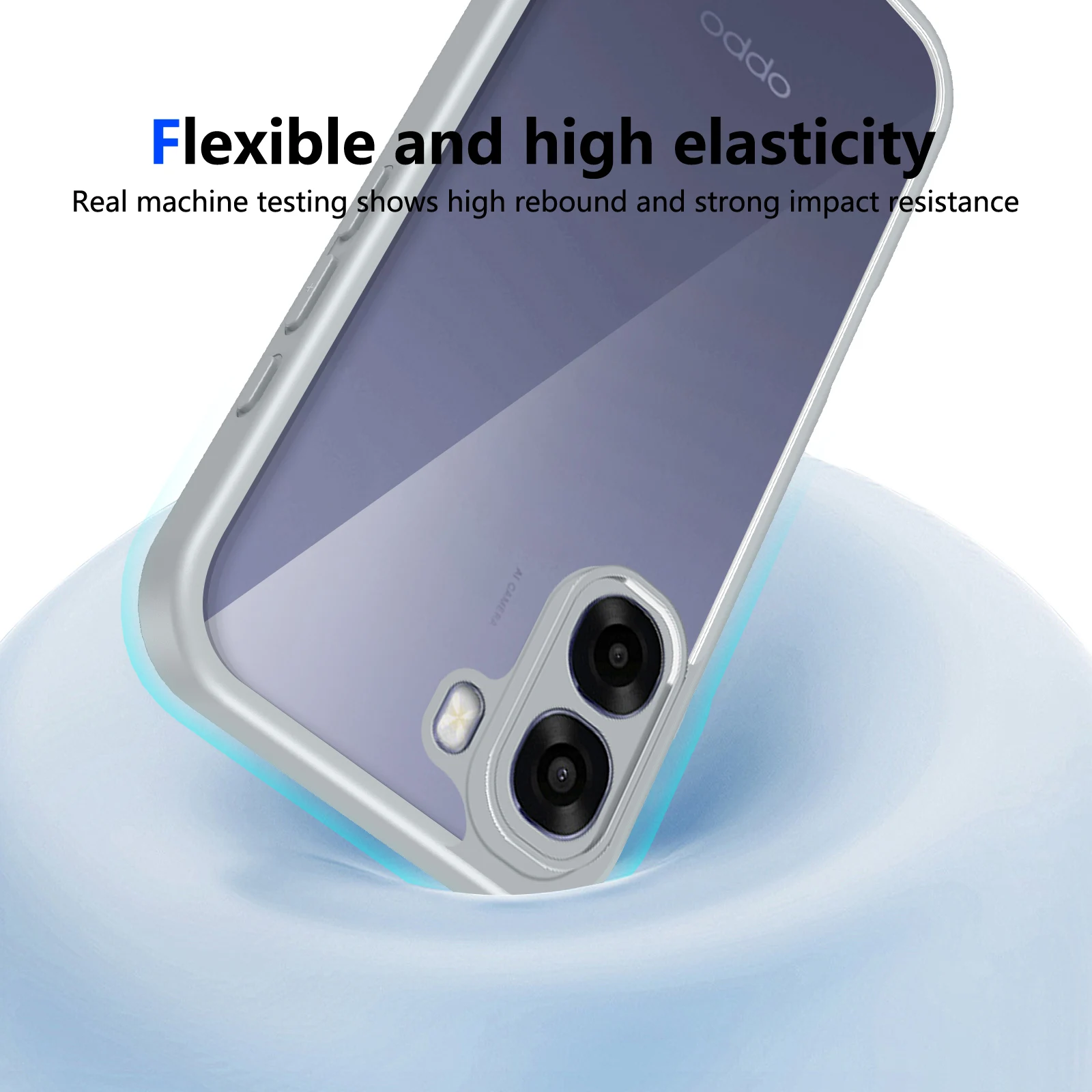 Enhanced Air Cushion Silicone Bumper Matte Back Cover Hard Phone Case
