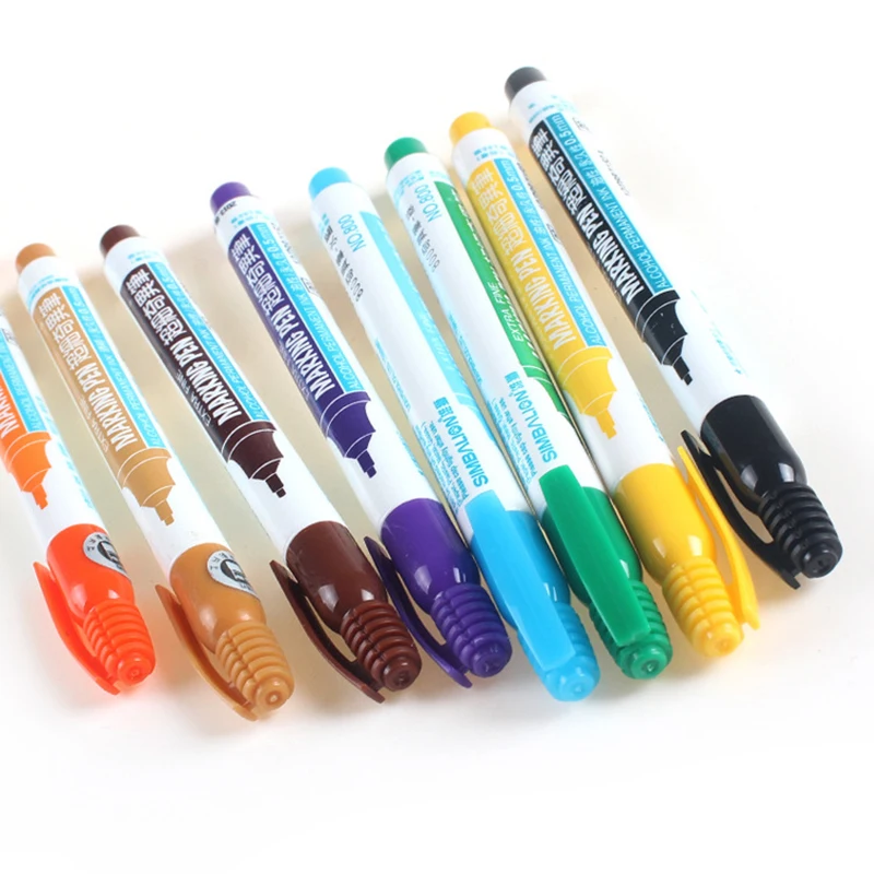 마커 펜 0.5mm 12색 심발리온 800 엑스트라 파인 알코올 베이스 잉크 필름, 목재, 천, 금속, 유리에 영구 마킹 가능