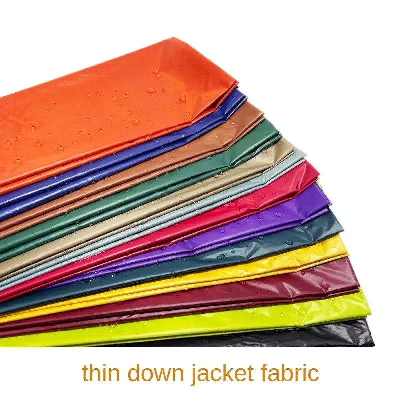 Waterproof 20D Down Jacket Fabric Nylon By Meter for Coats Clothes Pants Sewing Plain Smooth Cloth Comfortable Breathable Winter 1