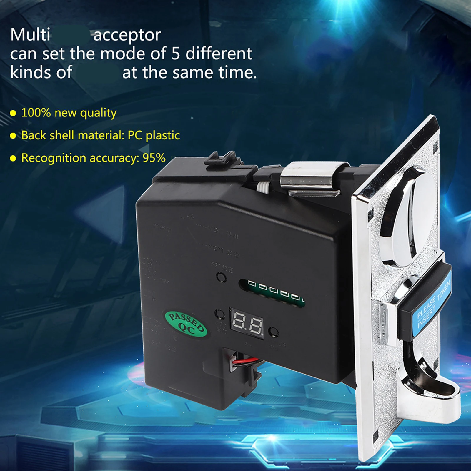 Multi Coin Acceptor Selector Slot for Arcade Game Mechanism Vending Machine