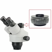 C Mount Adapters Lens 0.35X CCD For Trinocular Stereo Microscope Camera 38MM Interface Increased Field Of Vision 2