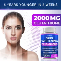 Pilules de blanchiment de la peau au curcuma, à l'oursandre, à la vitamine, au glutathion, 2000 mg, offset de radicales libres et réduit le stress oxydant 3