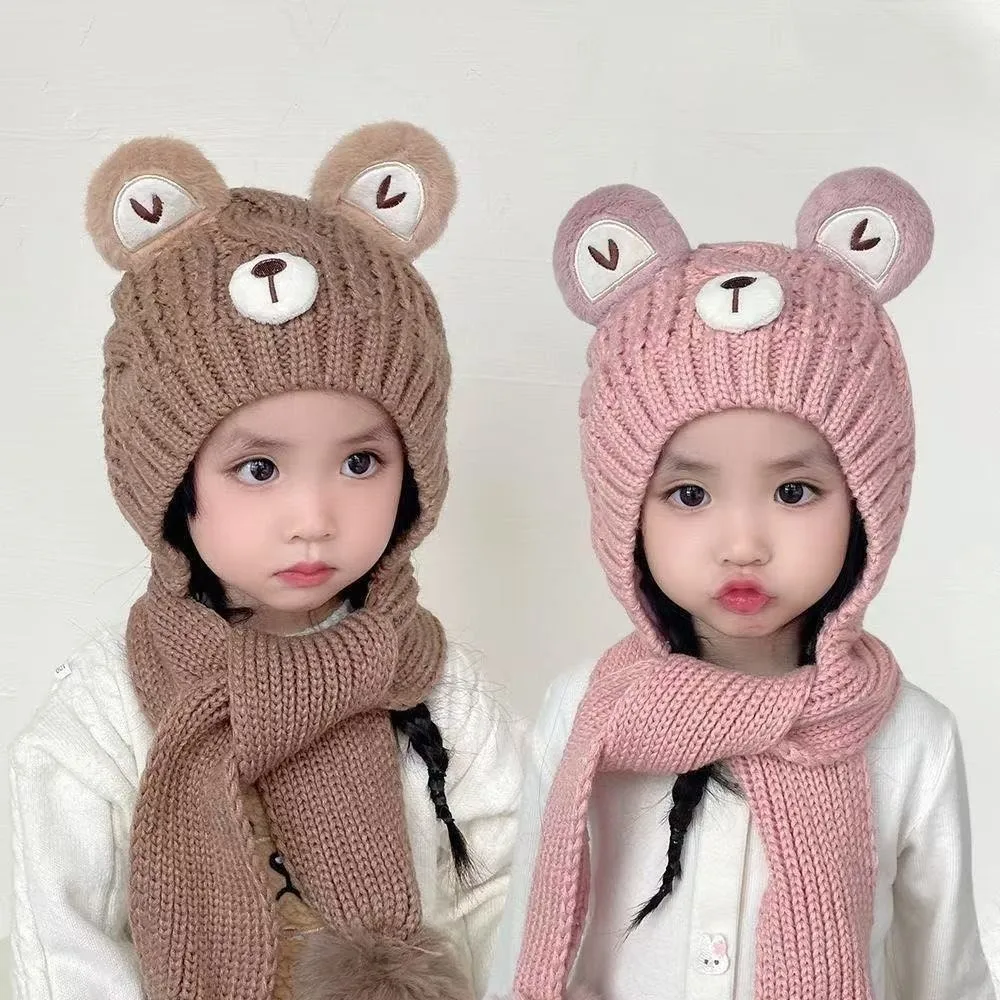 Polyester Fiber Kids Warm Beanie Hat