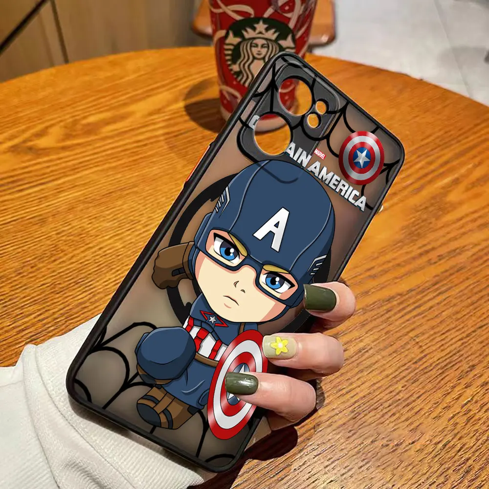 thumbnail image 1 of Matte Phone Case for OPPO RENO 8 8T 7Z 7 6Z 6 5 3 PRO PLUS 4G 5G Case Funda Coque Capa Shell Cover Marvel Avengers Anime Cartoon, 1 of 5