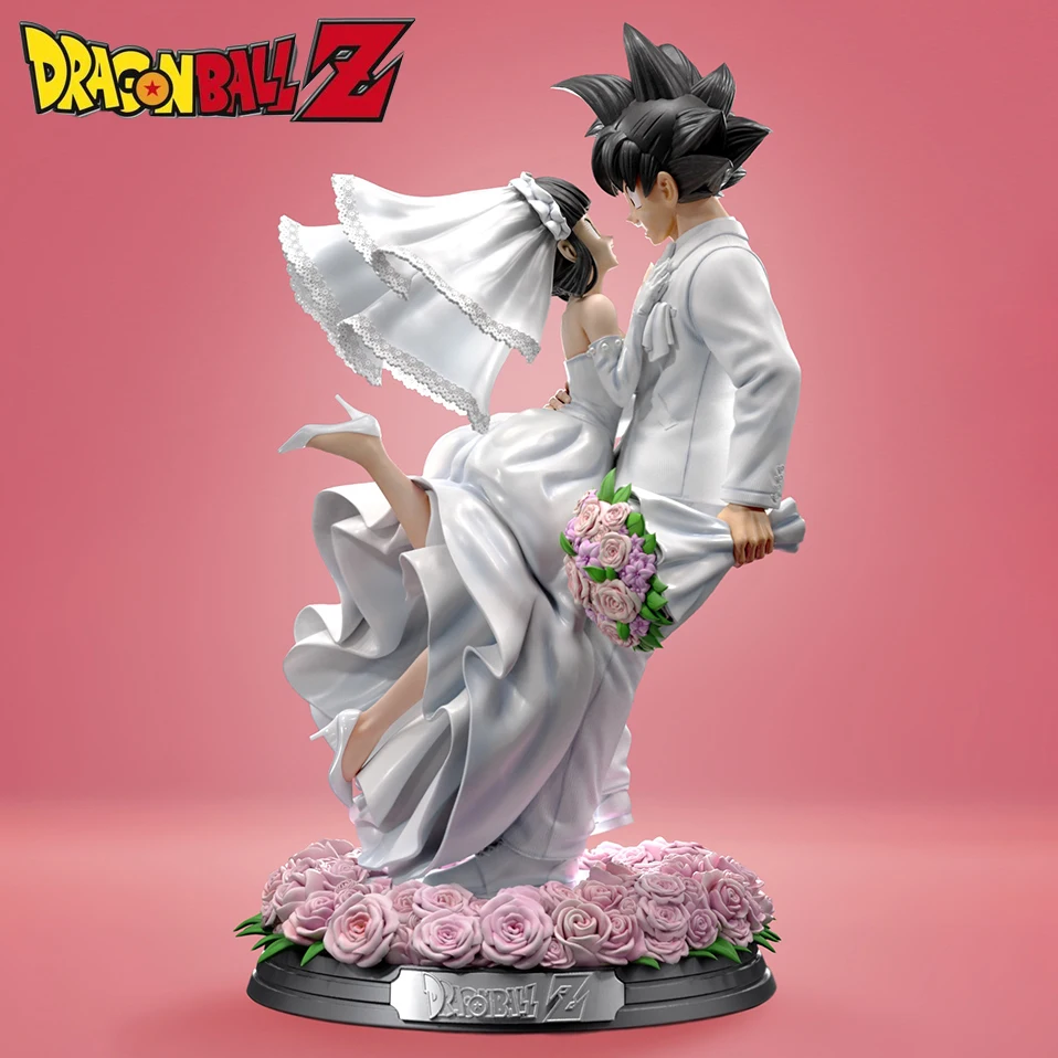 

31cm Dragon Ball Z Son Goku & Chichi Anime Figure GK Wedding Manga Statue PVC Kakarotto Action Figurine Collectible Model Toys