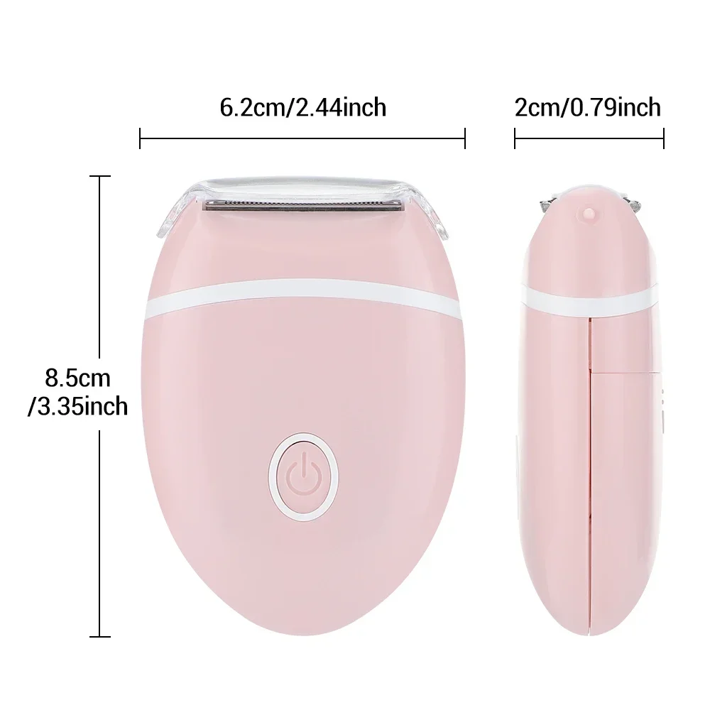 Elektrischer Mini-Rasierer für Damen, abwaschbar, Spezialgerät zur Haarentfernung am ganzen Körper, Beine, Achseln und Intimbereich, 7,6 cm (3 Zoll)_voghion.com