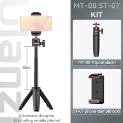 Compact Foldable White Mini Tripod with Universal 1/4'' Mount (MT-08 Black kit 1)