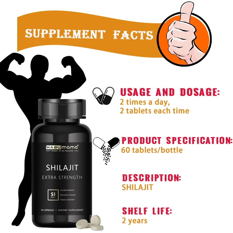 Shilajit Resin Supplements Powerful High-Purity Original to Improve Performance