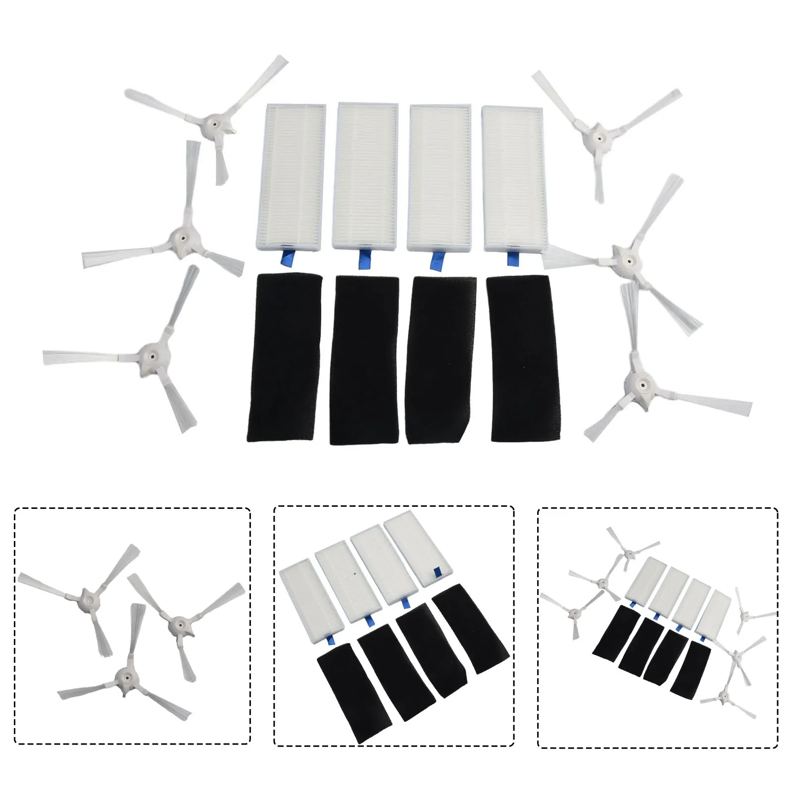 

4pc Side Brushes 6pc Filters For Rowenta Explorer 20-Series RG687 RR682 RR687 RR688 ZR720002 Household Supplies Cleaning