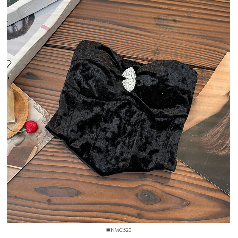 

Женская бархатная майка в стиле ретро, облегающий базовый сексуальный женский топ без рукавов в Корейском стиле, летний женский топ