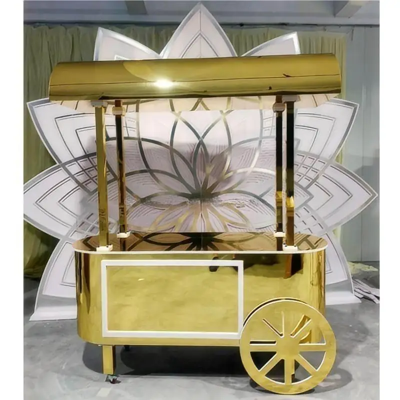 

Gold из акрила для напитков Bar Service Cart Свадебные мероприятия и аксессуары для конфет