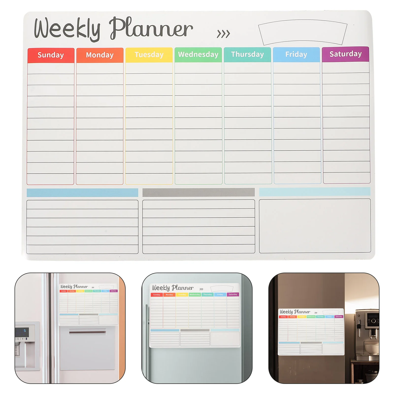 Monthly Whiteboard Calendar Fridge Dry Erase Board Kitchen Planner Desk Calendar Message Board Schedule Planning