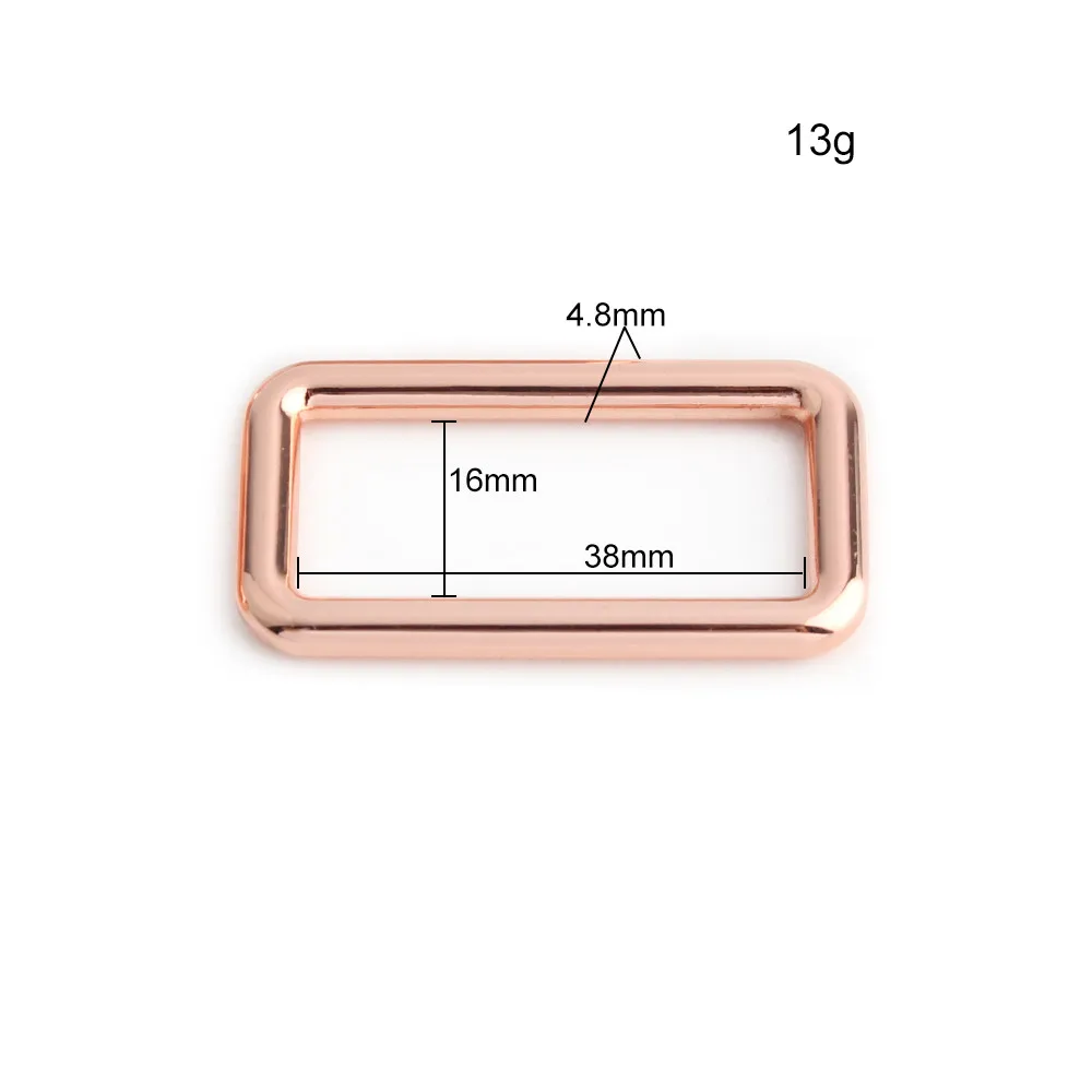 Rose Gold Metal Buckles and Sliders for Straps and Belts - Adjustable Tri Glide Accessory Set (5/10/20pcs)