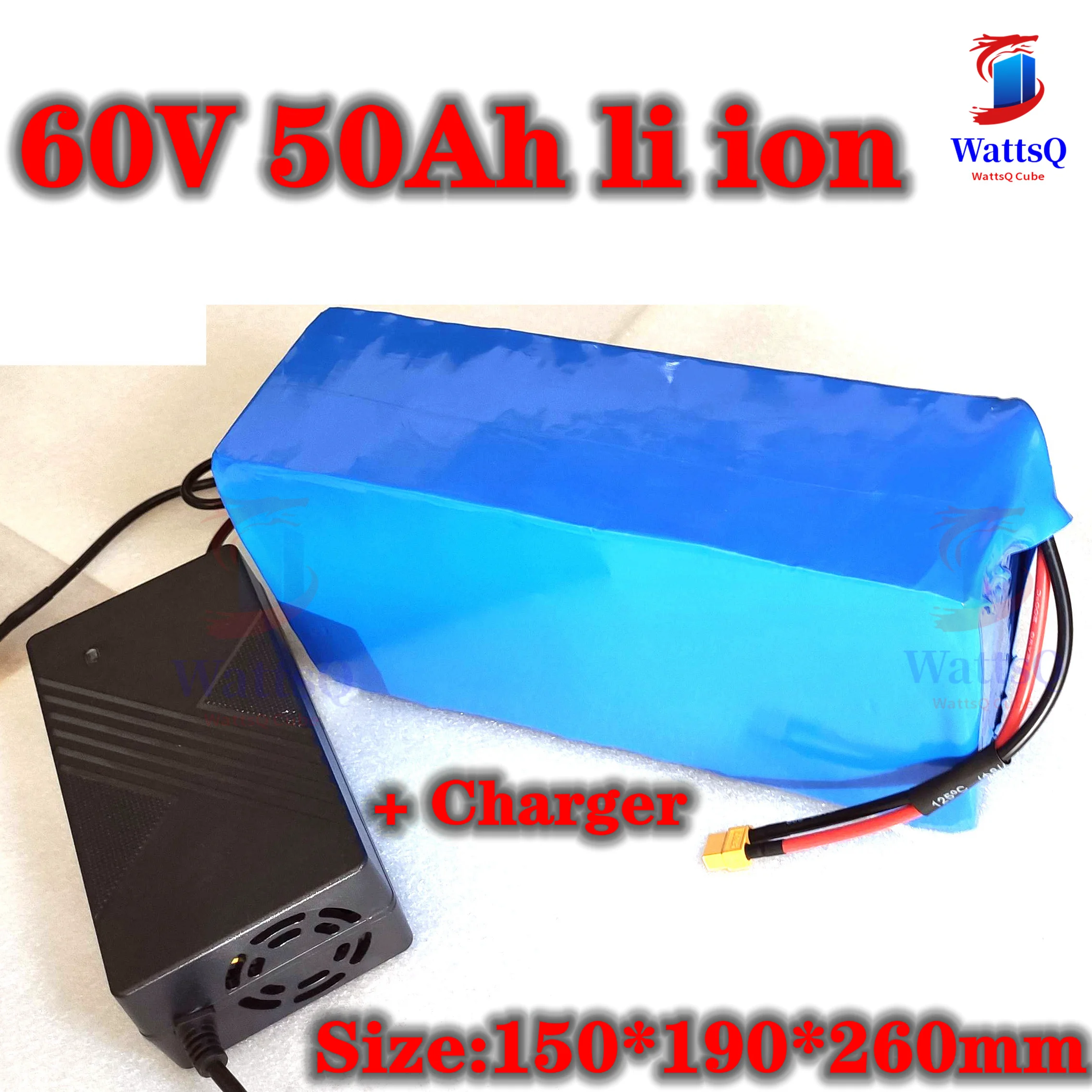 

60v 50AH lithium ion bateria for 6000W Electric forklift AGV trolley scooter driving truck tractor + 5A Charger