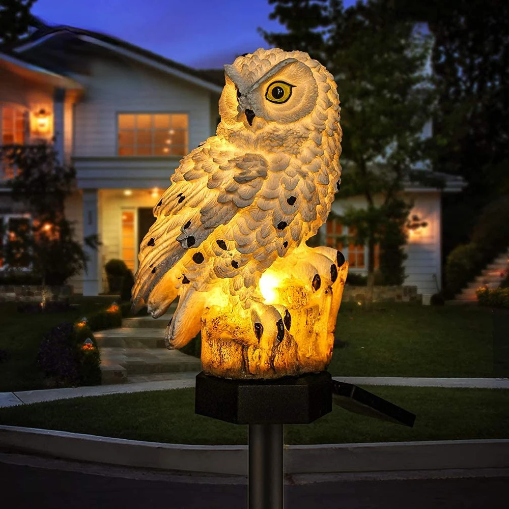 Solar Lights Owl Animal Powered Led Outdoor Garden Decoration Waterproof