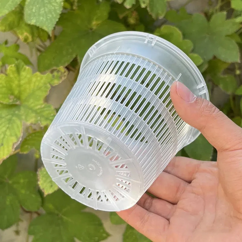 Flower Pot 11/14cm Mesh Pot Root Control Transparent Flowerpot For Orchid Flower Breathable Growth Container Home Garden Plastic Flower Pot flower pot,plant pot