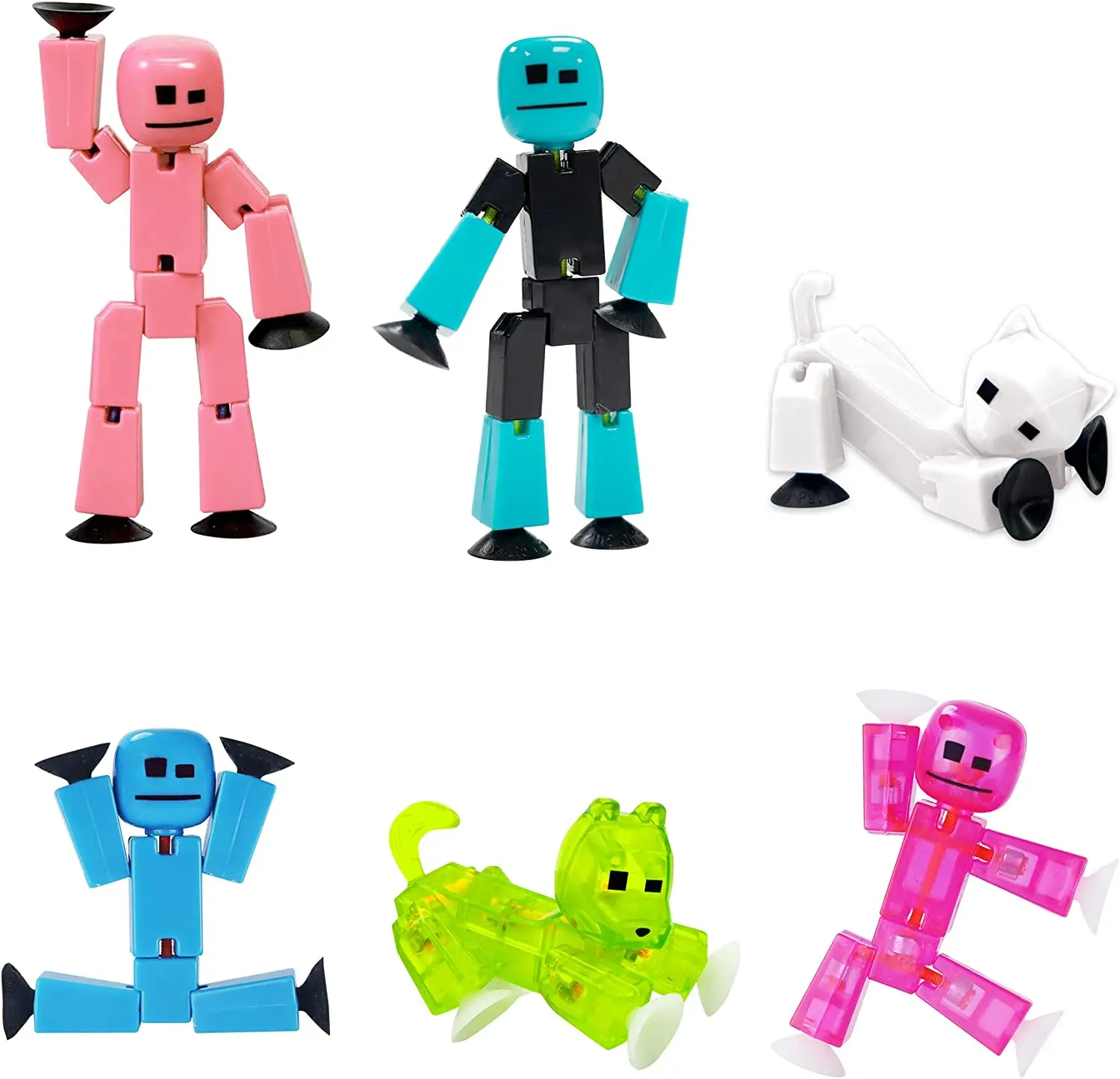 1Pcs/2Pcs Set Stikbot Toys Sucker Sticky Robot Photography Animation Studio  Sucker Action Toys For Children Birthday Toy Gift - AliExpress