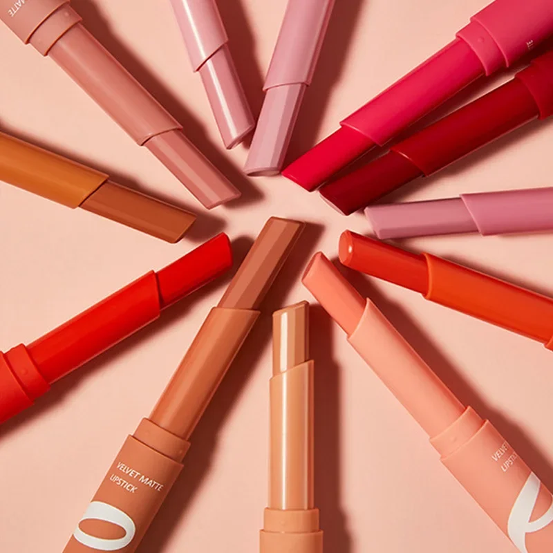 Lip Makeup Lip Tint Waterproof Matte Velvet Lipstick 12 Colors Long Lasting Non Stick Nude Series Lipsticks Cosmetic Makeup