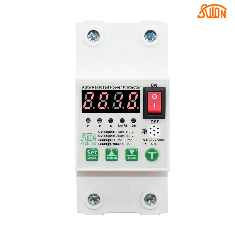 Guida Din Connessione Automatica Sopra E Sotto Tensione Protezione Contro Le Perdite Di Sovracorrente Protezione Contro Le Sovratensioni Relè 63A