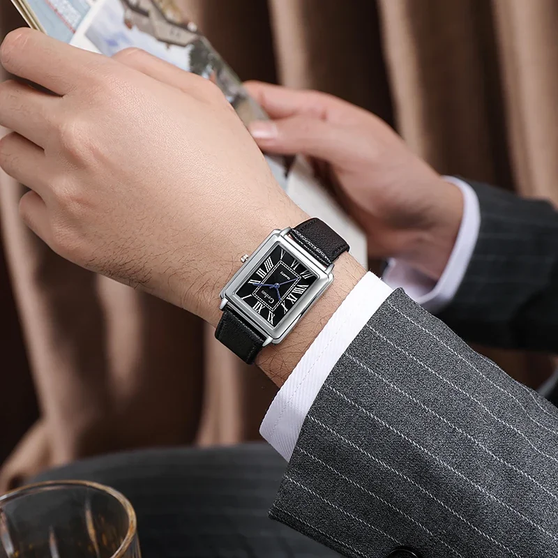 Fashion Men's Quartz Wristwatch Leather Strap Watch Luxury Watch Mens Watches Fashionable and Minimalist