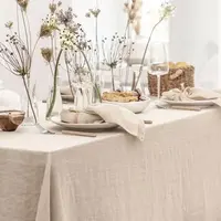 Household Tablecloths, Wedding Parties, Holiday Dining Table Decorations, Kitchen Tablecloths, Soft Pleated Texture Tablecloths 2