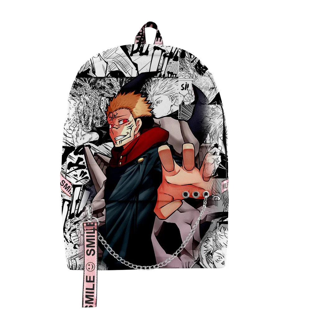 

Jujutsu Kaisen Anime Zipper Rucksack 2023 Japan Manga Casual Style Harajuku Schoolbag Unique Travel Bag